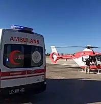 Bahçesaray'da kalp krizi geçiren hasta, helikopter ambulansla Van'a sevk edildi