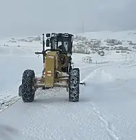 Gürpınar'da kar mesaisi aralıksız sürüyor