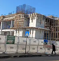 Hz. Ömer Camii inşaatına kış şartları nedeniyle ara verildi