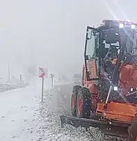 Kop Dağı'nda yoğun kar yağışı