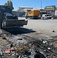 Oto Sanayi Sitesi'nde temizlik çalışması