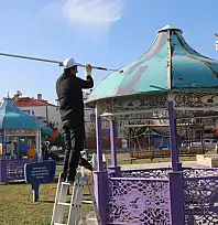 Selahattin Eyyubi Parkı'nda bakım ve onarım çalışması