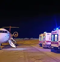 Van'dan İstanbul'a uçak ambulansla hasta sevki
