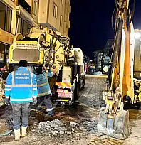 VASKİ'den eksi 12 derecede kanalizasyon seferberliği