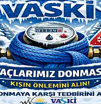 VASKİ'den su sayaçları için don uyarısı