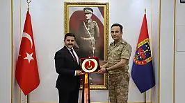 Kaymakam Bulut'tan Tuğgeneral Şen'e veda ziyareti