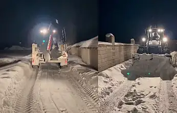 Ağyol Tepesi'nde kar temizleme çalışması