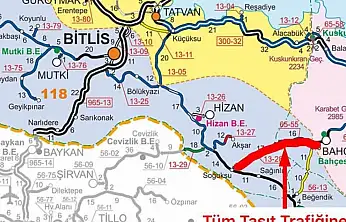Bahçesaray–Kalkan yolu çığ tehlikesi nedeniyle ulaşıma kapatıldı
