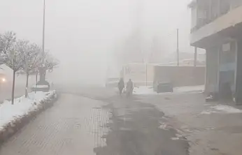 Başkale'de sis etkili oldu