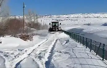 Edremit'te kırsal mahallelerde karla mücadele sürüyor