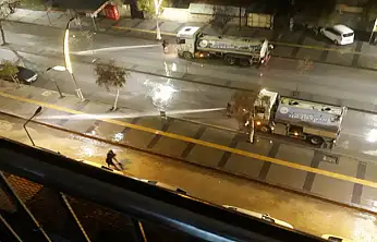 Erek Dağı Caddesi tazyikli suyla yıkandı