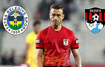 Fatsa Belediyespor, Vanspor maçının hakemi belli oldu