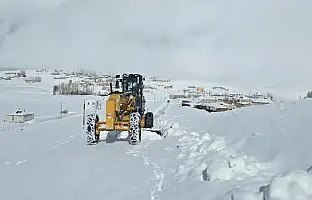 Gürpınar'da karla mücadele çalışmaları sürüyor
