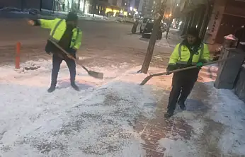 İpekyolu'nda kar temizleme çalışmaları sürüyor