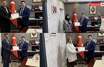 Kaymakam Bulut'tan SYDV personeline teşekkür belgesi