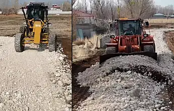Örene Mahallesi'nde yol çalışması
