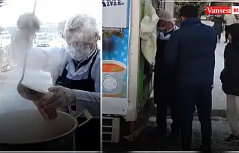 Soğuk havalarda vatandaşlara sıcak çorba desteği