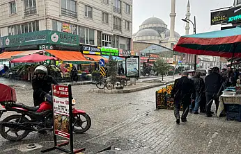 Van'da kısa süreli dolu yağışı
