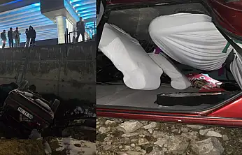 Van'da otomobil takla attı