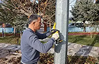 Van'da park aydınlatmaları yenilendi