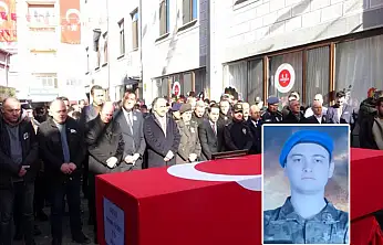 Van'da rahatsızlanarak hayatını kaybeden asker, memleketi Giresun'da toprağa verildi