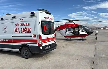 Van'da yaralı vatandaş helikopter ambulansla hastaneye sevk edildi