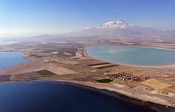 Van Gölü, Arin Gölü ve Süphan Dağı aynı kadrajda görüntülendi