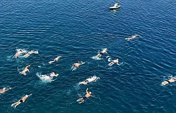 Van Gölü'nde yüzme maratonu