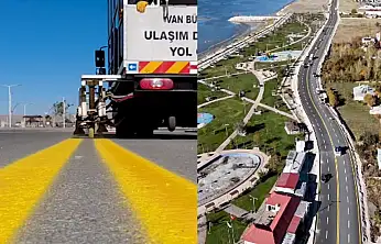 Van Gölü Sahil Yolu'nda çalışmalar tüm hızıyla sürüyor