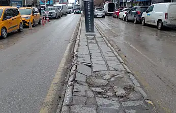 Van'ın Cumhuriyet Caddesi orta refüjü bakım bekliyor