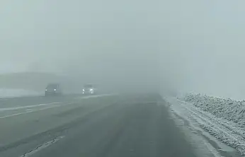 Van-Özalp kara yolunda sis görüş mesafesini düşürdü