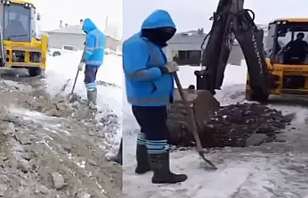 Zorlu hava şartlarına rağmen su arızası giderildi