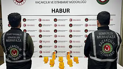 Ayakkabılara gizlenmiş 41 kilogram altın ele geçirildi