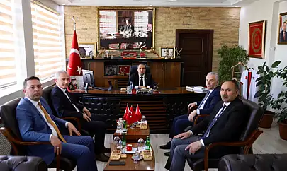 Müfettişlerden Kaymakam Aydoğan'a ziyaret
