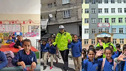 Minik öğrencilere trafik eğitimi