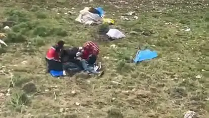 Van'da dağda bayılan çoban helikopterle kurtarıldı