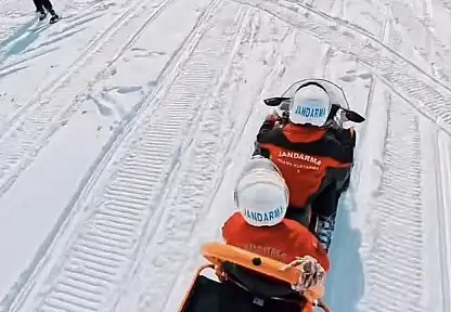 Abalı kayak merkezi'nde JAK timleri görev başında
