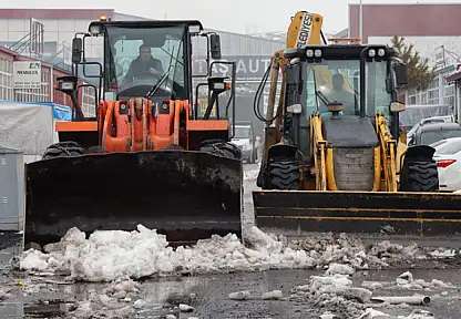 Yeni Marangozlar Sitesi'nde kar mesaisi