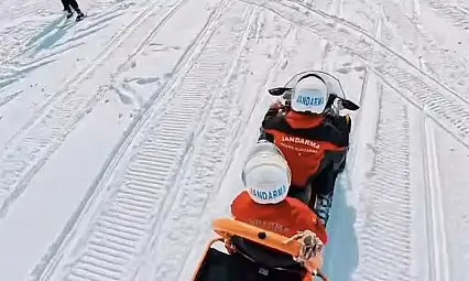 Abalı kayak merkezi'nde JAK timleri görev başında