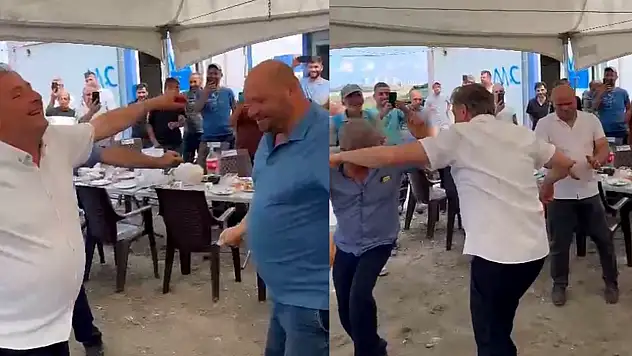 100 gündür maaş ödemeyen belediye başkanı 'Erik Dalı' eşliğinde göbek attı