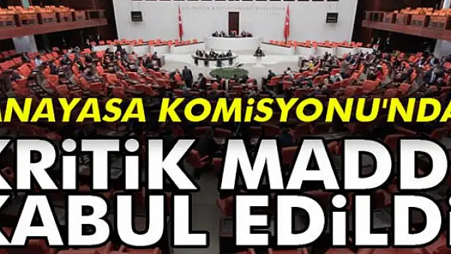 Anayasa değişikliğinde ilk 3 madde kabul edildi