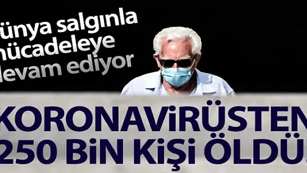 Dünyada 250 bin kişi virüsten öldü