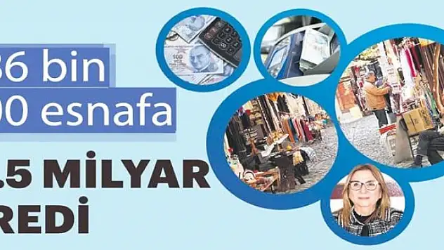 186 bin 600 esnafa 17.5 milyar kredi