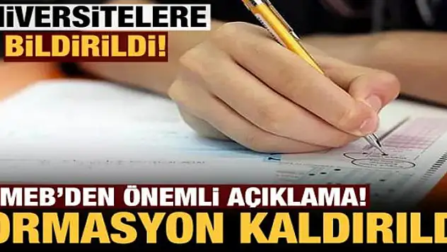 MEB'den son dakika açıklaması: Pedagojik formasyon kaldırıldı