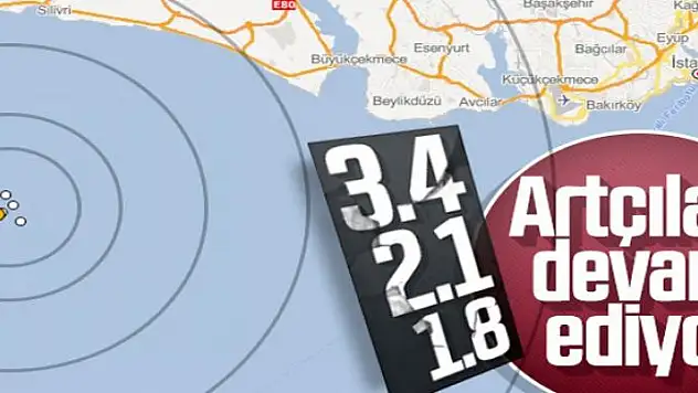 İstanbul Silivri'de artçı depremler meydana geldi