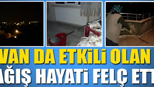 Van da etkili olan yağış hayati felç etti