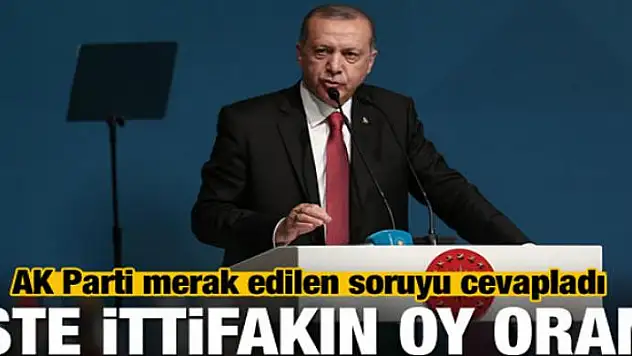 AK Parti ittifakın oy oranını açıkladı