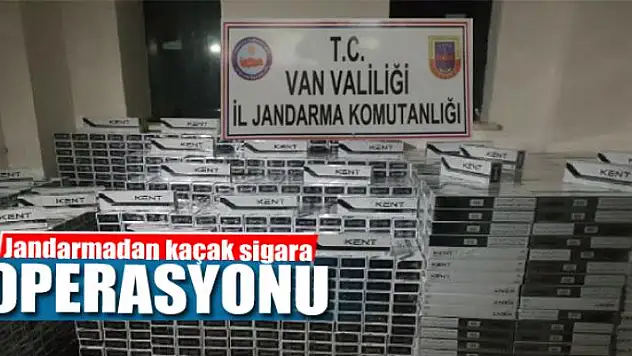 Jandarmadan kaçak sigara operasyonu