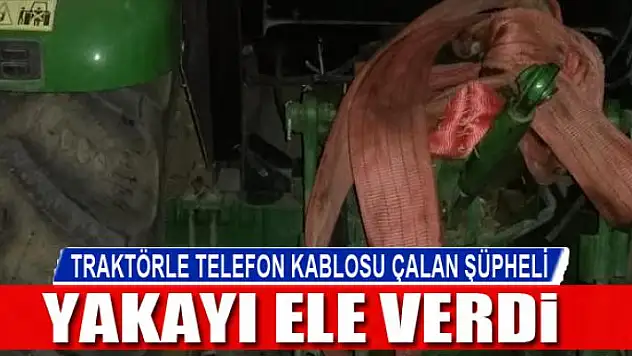Van'da traktörle telefon kablosu çalan şüpheli, jandarma tarafından yakalandı