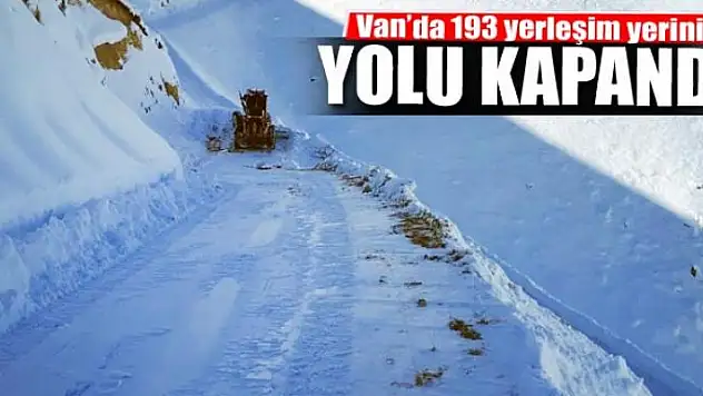 Van'da 193 yerleşim yerinin yolu kapandı